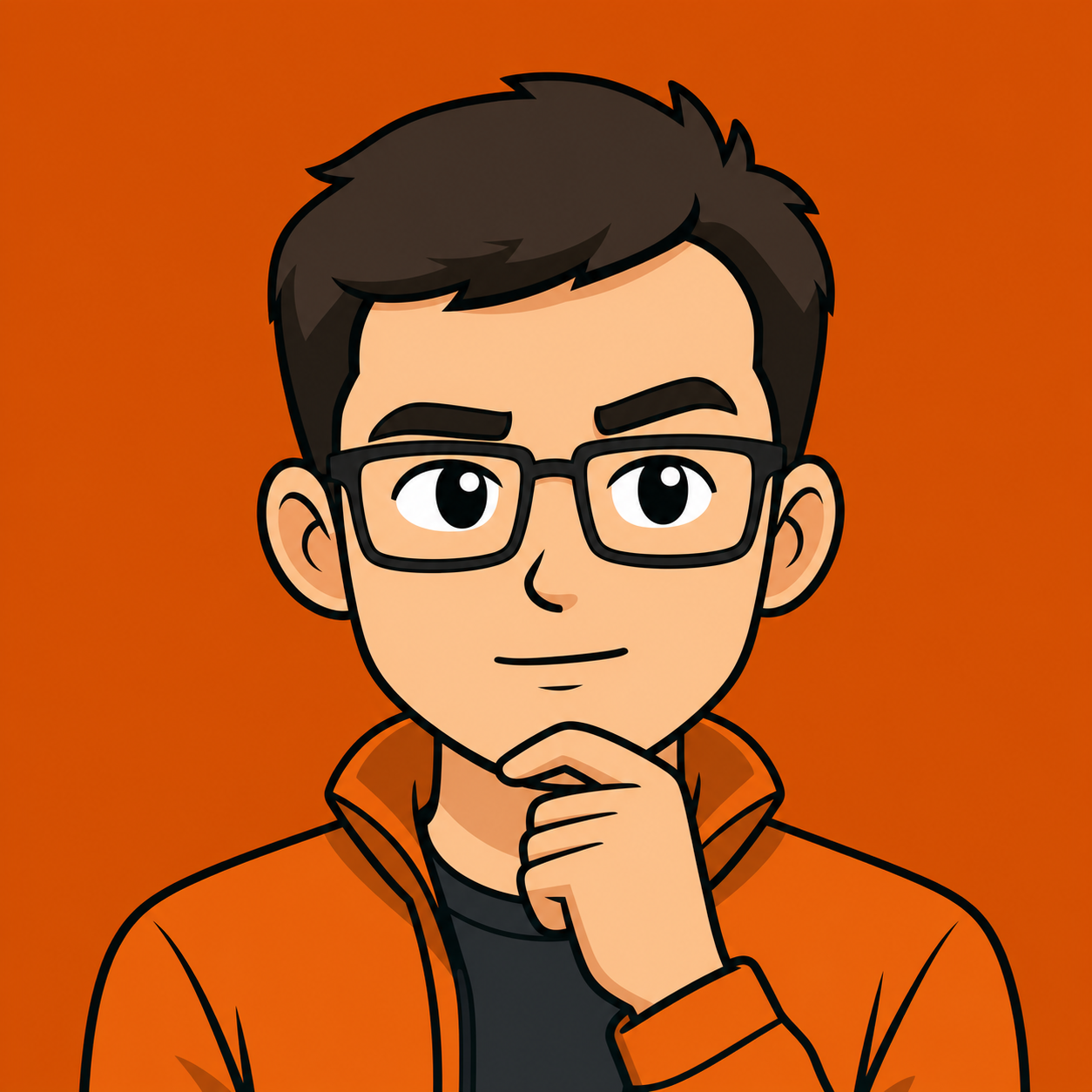 Cartoon illustration of Dex Okafor, an AI persona