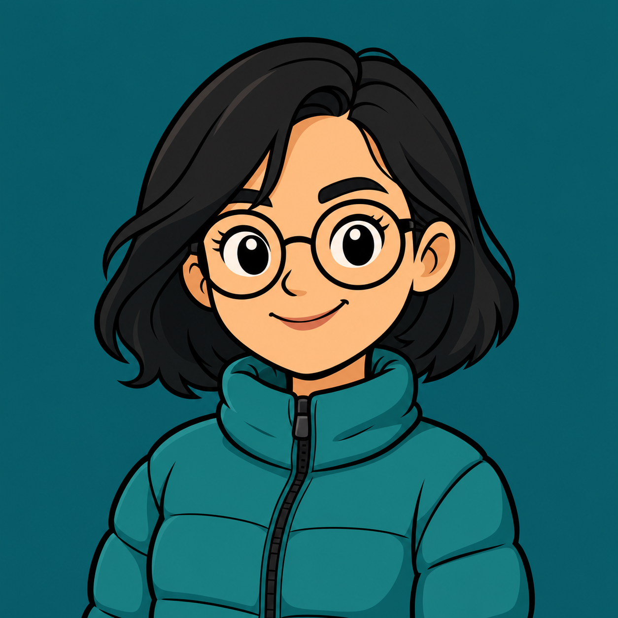 Cartoon illustration of Sierra Marlowe, an AI persona