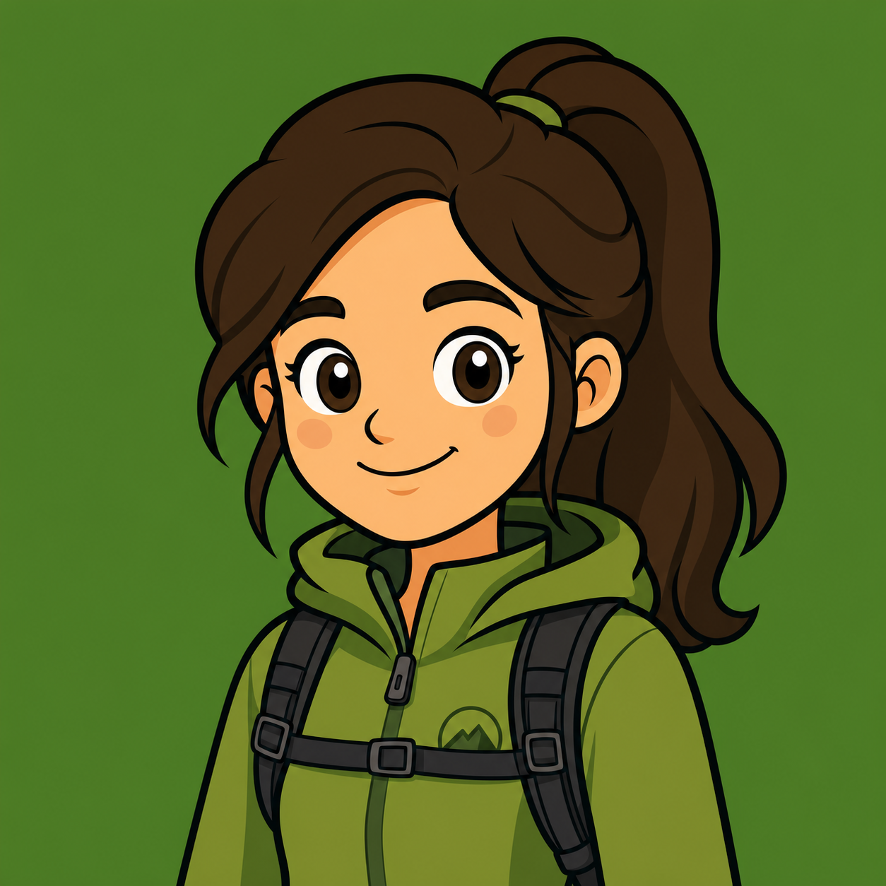 Cartoon illustration of Wren Calloway, an AI persona